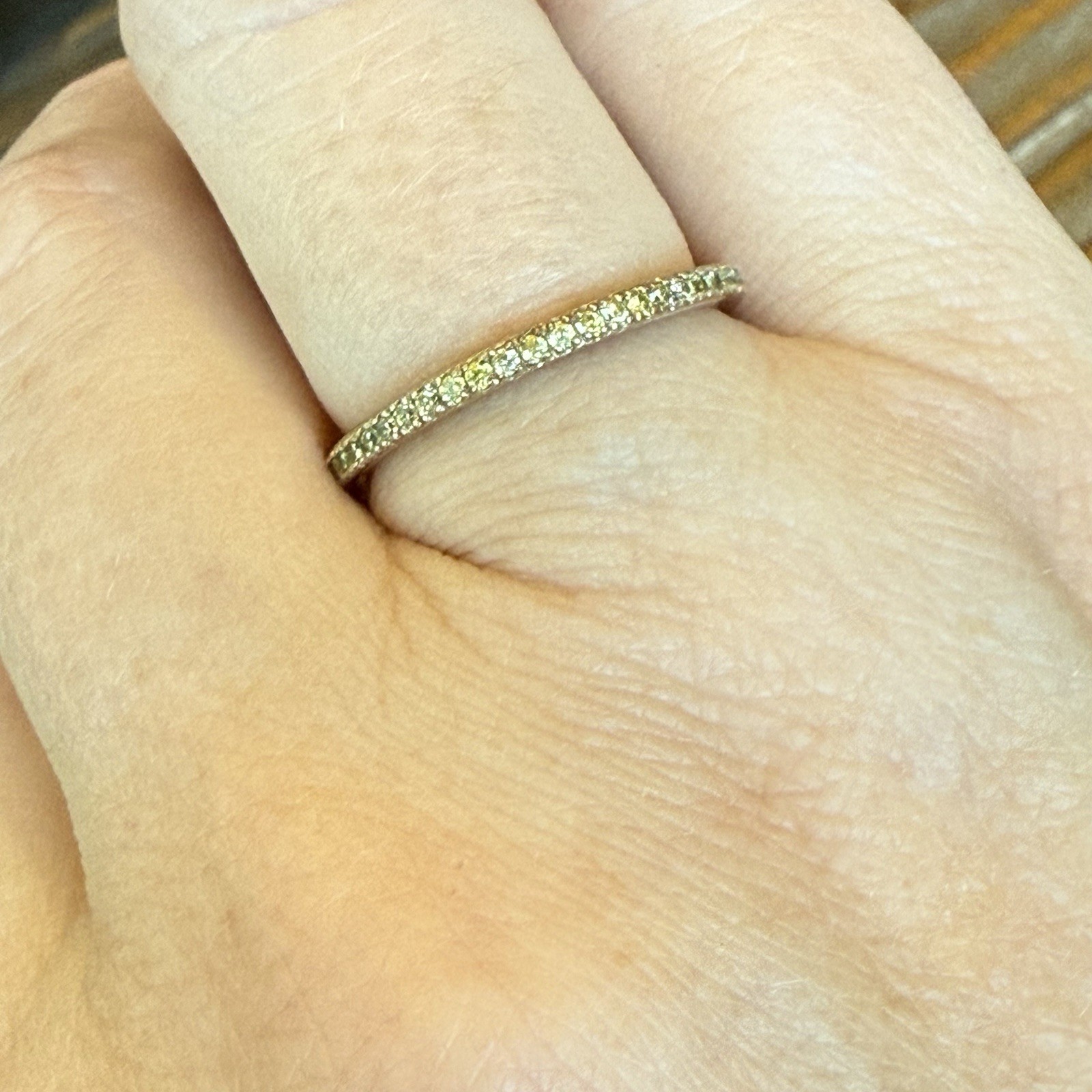 HIDALGO QVC Fine Stackable CZ Eternity Wedding Ring Band Sz 7 Sterling 925