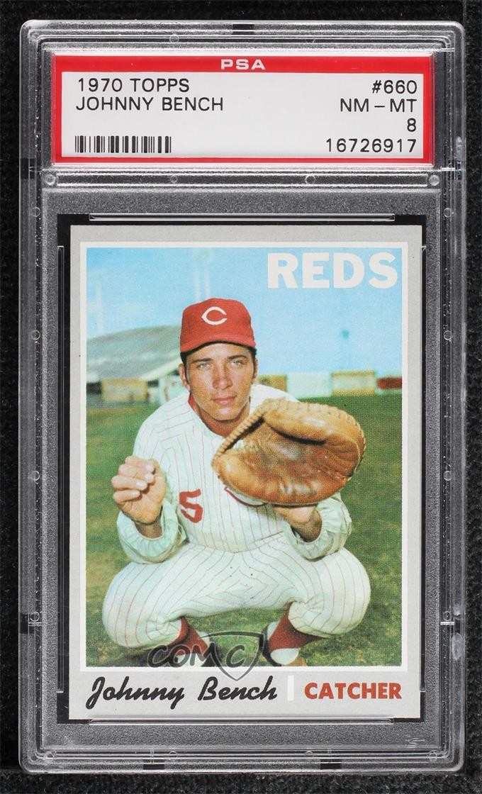 1970 Topps High # Johnny Bench #660 PSA 8 HOF