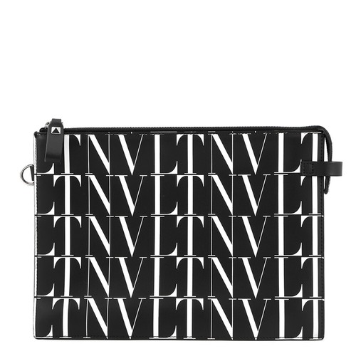 Valentino Garavani Clutch Bag VLTN Logo Times Leather WY2P0P09GTC VALENTINO Blac