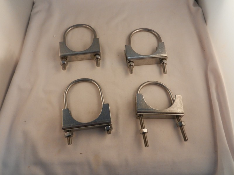 4 STAINLESS STEEL METAL CLAMPS "NEW" 2 1/2" TO 4 1/4"