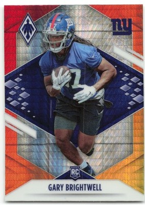 2021 Panini Phoenix Gary Brightwell RC FIRE BURST New York Giants #188 Rookie
