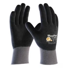 Pip 34-876/L Coated Gloves, Microporous Nitrile, Foam, Full, 4 Abrasion Level,