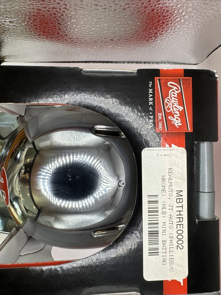 J.T. Realmuto Phillies Signed Chrome Rawlings Mini Batting Helmet - Image 2 of 4