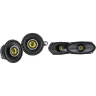 Kicker 50CSC4104 - 4x10" Drop-In Coaxial Speakers w/ 46CSC354 3.5" Coaxial Bu...