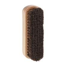 Shoe Cleaning Brush 6" x 2" Beech Wood Horsehair Boot Brushes, Brown