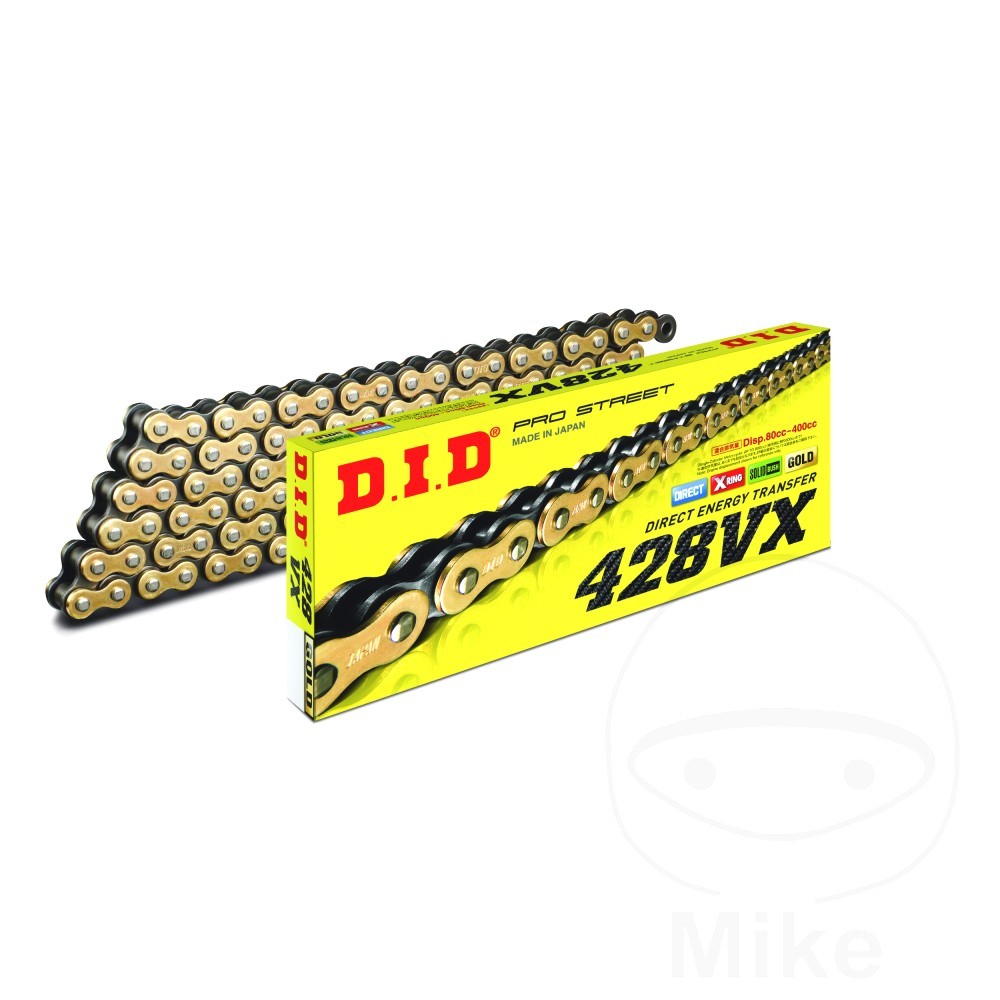 DID X-Ring Chain Gold Black 428 VX 134 Fits Honda CB 125 R 2018-2023
