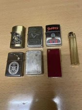 Marlboro UltraMan Metal Lighter Set Red Used