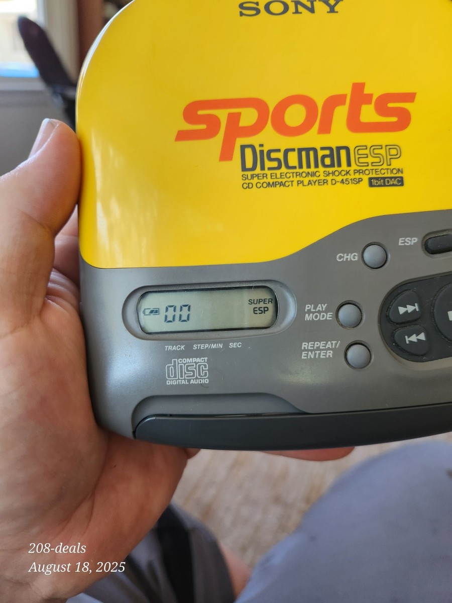 SONY SPORTS discman D-451SP 電池付 Sony Sports Discman D-451SP Portable CD Player