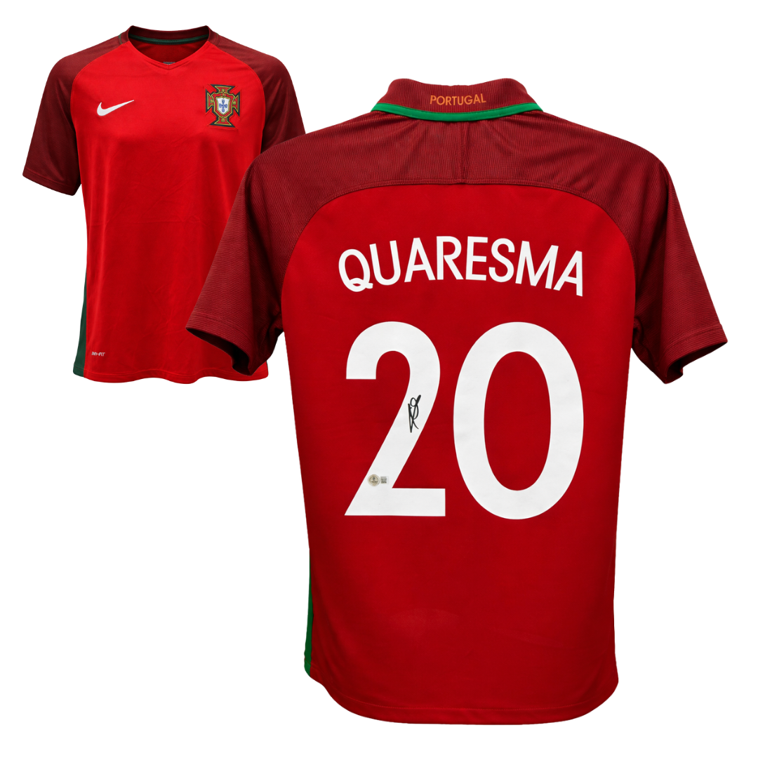 Ricardo Quaresma Signed Portugal Home Soccer Jersey #20 with