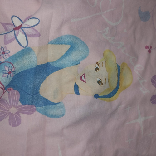 Vintage Disney Princesses Twin Flat Sheet Pink Belle Cinderella Multi Color - Picture 8 of 12