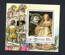 100 bloków Mauretania 1984, Rembrandt, stemplowane.