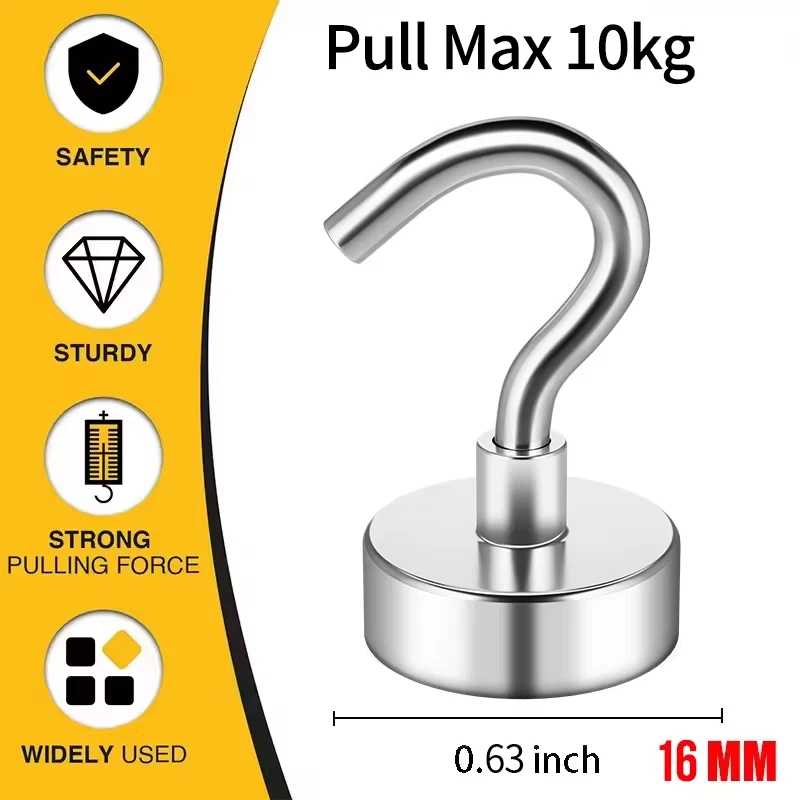 Strong Magnet Hooks for Cruise Ship, Rare Earth Magnets with Hooks for Refrigera
