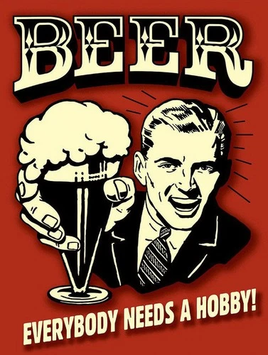 Retro Vintage Classic Man Cave Garage Old Sign Beer Self Adhesive Vinyl Sticker