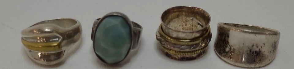 Lot of 13 925 Sterling Silver Rings!  114g  Mix of Vintage and Modern READ DESC! - Image 4 of 4