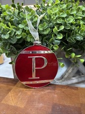 Harvey Lewis Swarovski Crystal Holiday Ornament Initial P