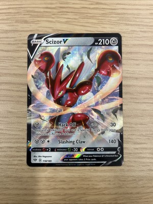Pokemon Scizor V Darkness Ablaze 118/189 Ultra Rare Full Art 2020