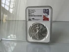 2021 $1 Silver Eagle Early Landing Type 2 NGC MS70 Early Releases John Mercanti