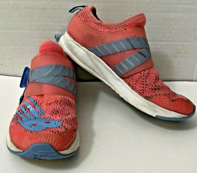 New Balance Kids Size 11.5 Revlite BOA Wide Pink/ Blue  Running Shoes