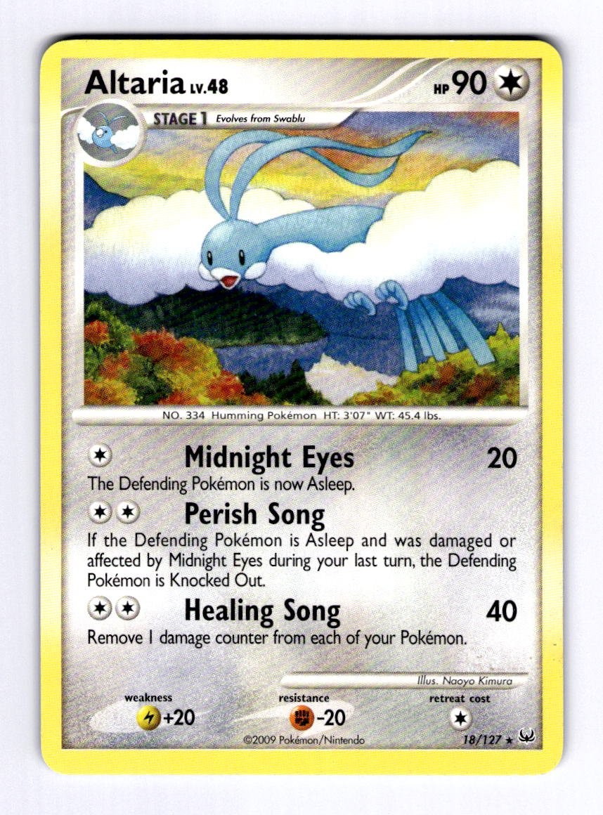 Altaria Platinum #18 (2009) Rare NM Pokemon