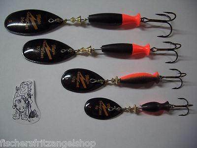 Original Mepps Longcast Long Cast schwarz alle Größen Kunstköder Spinner 