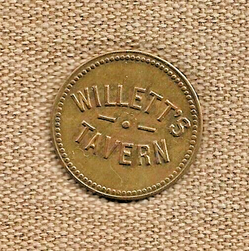 VINTAGE LOUISVILLE KENTUCKY BAR TOKEN - WILLETT'S TAVERN - WILLETT ...
