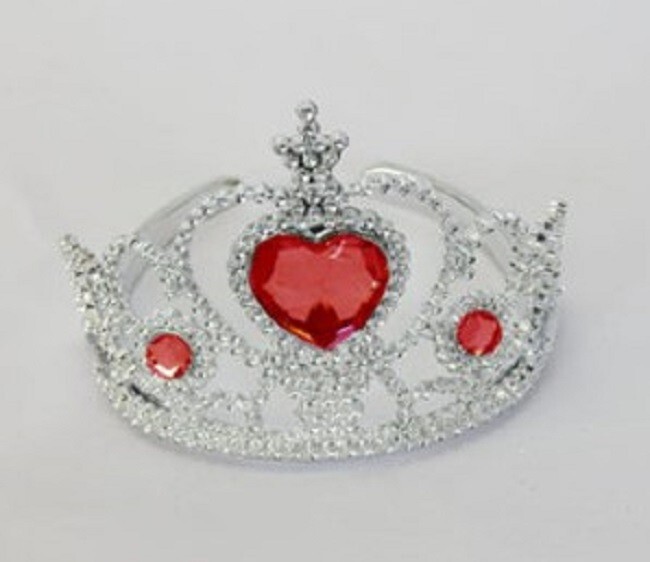 Princess Crown, Red Heart Tiara, Designed for 18-inch Dolls