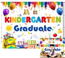 Preschool Kindergarten Graduation Backdrop 10x8ft School Party Studio Decor