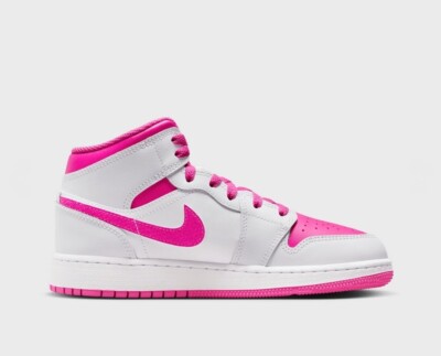 Nike Air Jordan 1 Mid GS Weiß Fire Pink 37,5 Neu OVP Sneaker FD8780-500