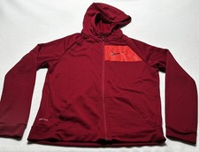 Nike Boy's Dri-Fit Full Zip Hoodie Red Size XL 939848-618 Sweatshirt Hood