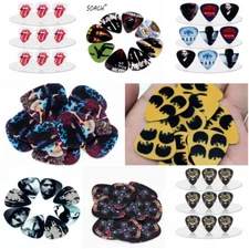 Multiple Style Rock Band Guitar Picks Lot of 10 1.0 MM Thick New Free Tracking