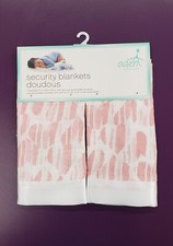 NEW Aden Anais 2-Pack SECURITY BLANKETS - BRIAR ROSE Hearts - Cotton Muslin