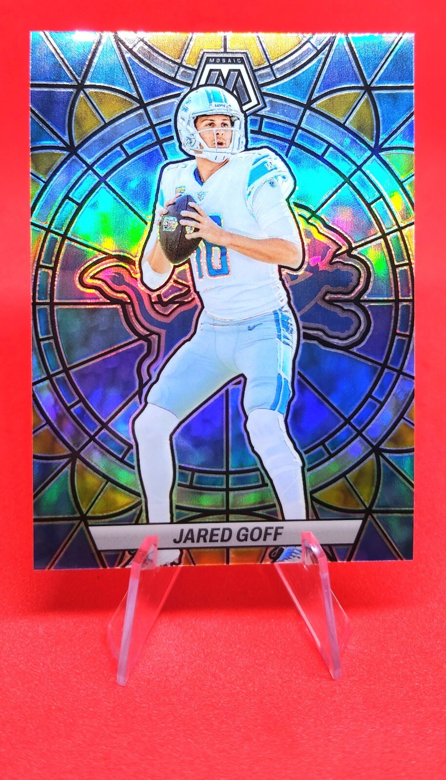 Jared Goff 2023 Panini Mosaic Stained Glass #SG10 Lions