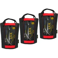 Zipper Tool Pouch Zipper small tool bag -Fastener bag with Mesh Window and Ha...