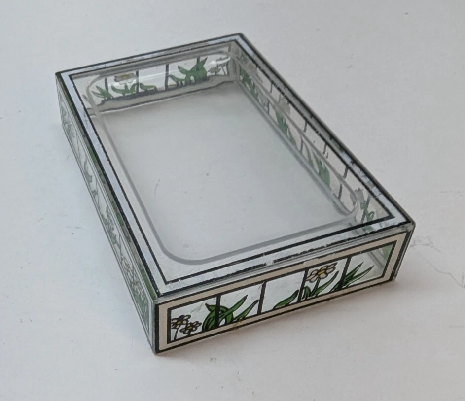 Cubierta de Jabonera Vintage 5 x 3 Pulgadas Floral Geométrica Rectángulo Margarita Plástico Foto 2 de 4