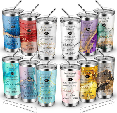 12 Pcs Employee Appreciation Gifts Coworkers Christmas Thank You Tumbler Gifts 2