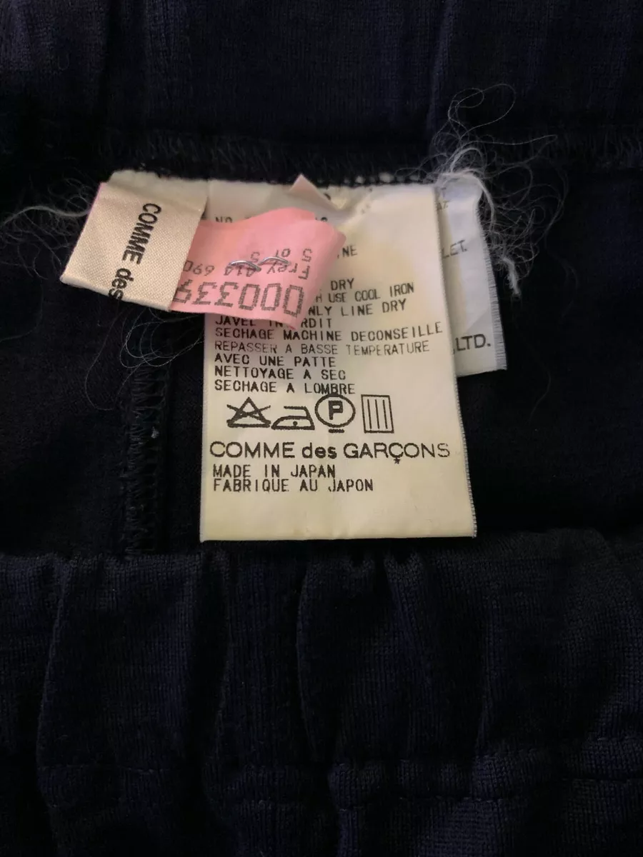 COMME DES GARCONS Japan Navy 100% Wool Knit Jersey Wide Leg Pants