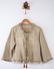 10 Feet Fringed Jacket Khaki 100% Cotton Size (m/l)