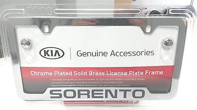 Kia Genuine Accessories UR010-AY100BL Chrome License Plate Frame Sorento 