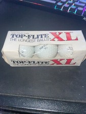 Top Flite XL High Trajectory Golf Balls 1994 Rare Vintage USA new squashed box