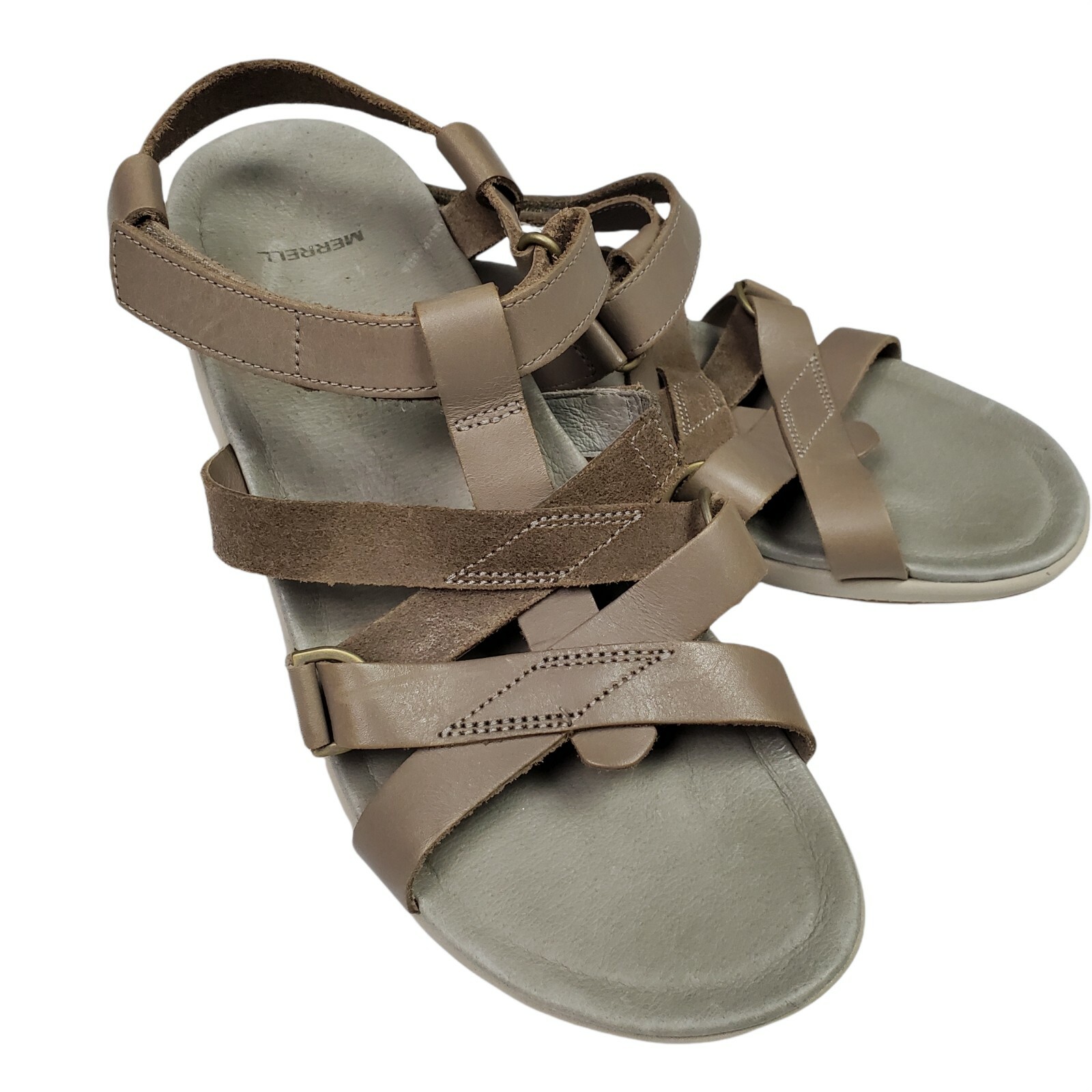 Sandali alla caviglia Merrell Kalari Shaw Brindle con cinturino taglia 10