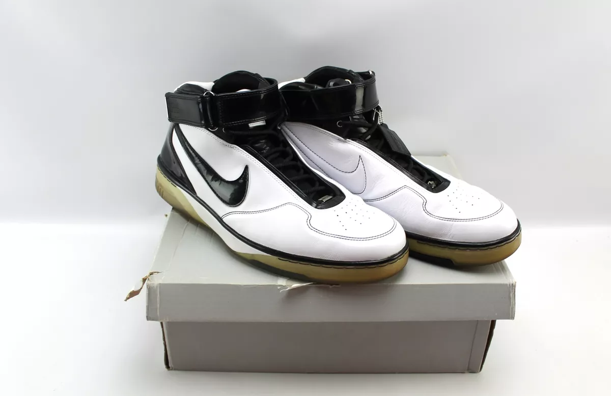 Nike Air Force 25 Basketball Shoes Size 16.5 Mens White Black