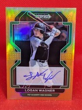 2022 Prizm Draft Picks Neon Orange AUTO #PDP195 Logan Wagner **2/20**