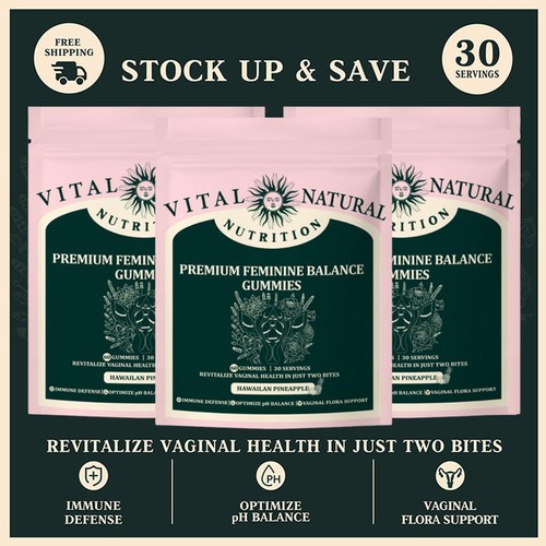 60Pcs Vital Source Feminine Balance Gummies,Support Women's Health&Wellness. New - Picture 6 of 10