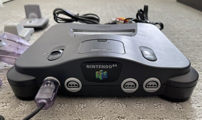 VINTAGE 8pc NINTENDO 64 Console / Accessories / Game Bundle