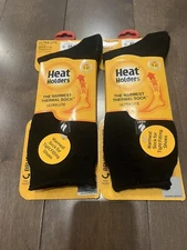 HEAT HOLDERS Lite Thermal Socks 1.6 TOG MENS 7-12 /Women's Size 8-13 NEW X 2