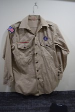 Boy Scout MENS S Official Tan Uniform Long Sleeve Previous Generation Shirt H396
