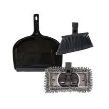 SWOPT Angled Broom Head + 12” Dust Mop Head + Plastic Dustpan – Multi-Surface...