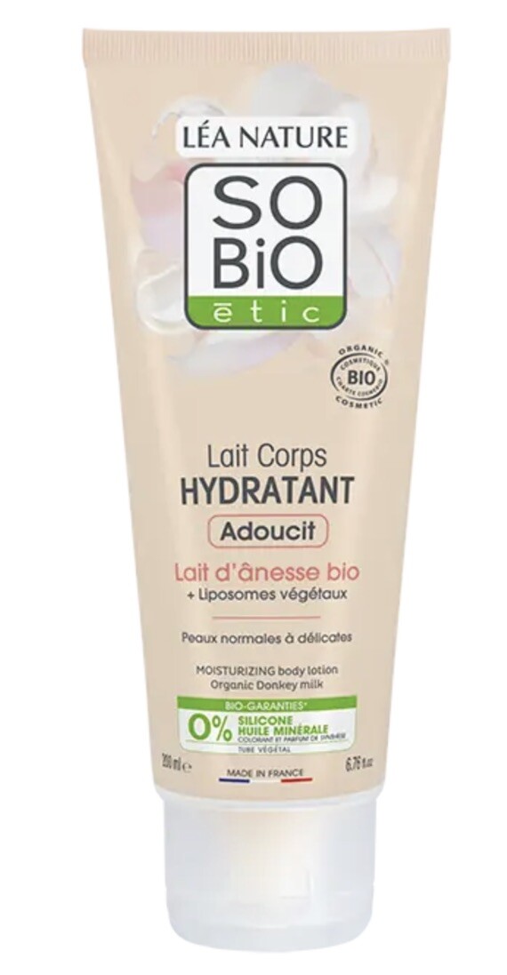Lait hydratant corps lait d'ânesse bio apaise les tiraillements des peaux sensibles