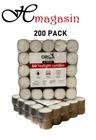 200 Tea Night Lights Candles 8 HOUR LONG BURN Unscented Tealights Nightlight 8HR