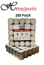 200 Tea Night Lights Candles 8 HOUR LONG BURN Unscented Tealights Nightlight 8HR